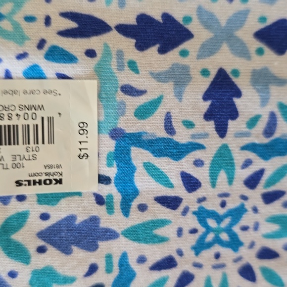 CROFT AND BARROW WOMEN'S SHORT SLEEVE BLUE & WHITE PULLOVER TOP SIZE MEDIUM - Picture 4 of 12